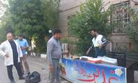 برپایی ایستگاه صلواتی در آستانه فرا رسیدن عید غدیرخم در بیمارستان حضرت فاطمه الزهرا (س) شهرستان اشتهارد